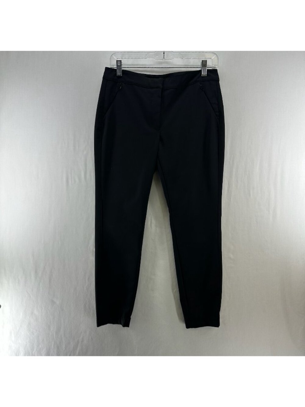 White House Black Market Skinny Ankle Pants Women's 4S  Black Stretch Zip